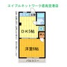 幸ハイツ 1DKの間取り