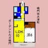 ガーデンヒルズ鳴門 1LDKの間取り