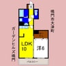 ガーデンヒルズ鳴門 1LDKの間取り