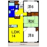 エアーポートハイツ 3LDKの間取り