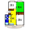 第１ますやマンション 3DKの間取り