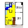 フクポンファミリーマンション 2LDKの間取り