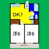 レトア松茂 2DKの間取り