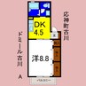 ドミール古川Ａ 1DKの間取り