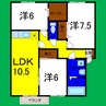 アムール21Ａ 3LDKの間取り