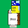 ドミール古川Ｃ 1DKの間取り