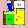 セレクト川内Ｂ 2LDKの間取り