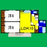 ラポール宮内Ｃ 2LDKの間取り