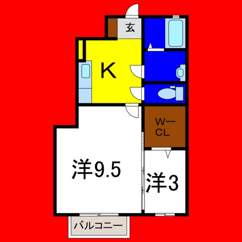 間取図 ローズコート川内Ａ