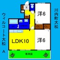 ウィルコート大松Ａの間取図