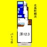 パトリＢ 1Kの間取り