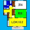 ラポール宮内Ａ 2LDKの間取り