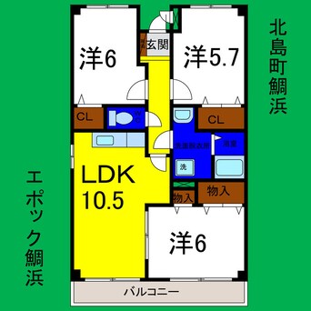 間取図 エポック鯛浜