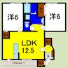 ウィルレジデンスⅠ 2LDKの間取り