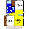 シャーメゾン藍住Ｃ 2LDKの間取り