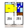 ハローハイツ 2DKの間取り