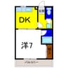 ハローハイツ 1DKの間取り