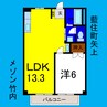 メゾン竹内 1LDKの間取り