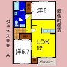 ジュネス99Ａ 2LDKの間取り