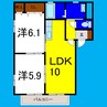 グレイスフル川内Ⅰ 2LDKの間取り