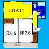 イーストヒルズ 2LDKの間取り