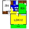 ラポール宮内Ｂ 2LDKの間取り