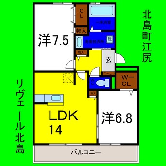 間取図 リヴェール北島