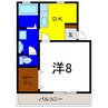 ブライトンフラットⅠ 1DKの間取り