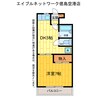 エグゼ川内 1DKの間取り
