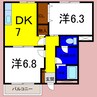 ビレッジあいＡ 2DKの間取り