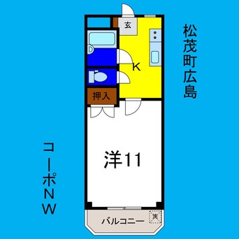 間取図 コーポＮＷ