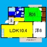 パークハウス北島Ａ 2LDKの間取り