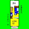 コスミオンＢ 1LDKの間取り