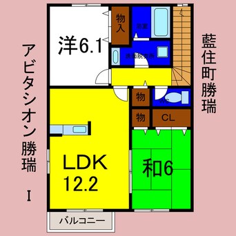 間取図 アビタシオン勝瑞Ｉ
