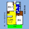 アルカディアＢ 2LDKの間取り