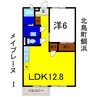 メイプレーヌⅠ 1LDKの間取り