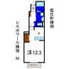 レスポワール勝瑞Ｍ 1Kの間取り