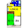 ルミエール大協 2LDKの間取り