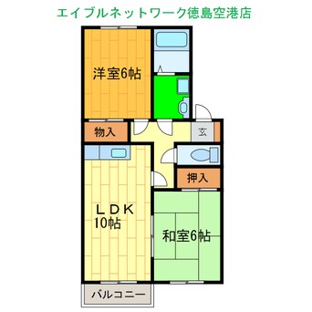 間取図 セジュール濱田Ⅲ