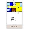 ピアエスポワール 1Kの間取り