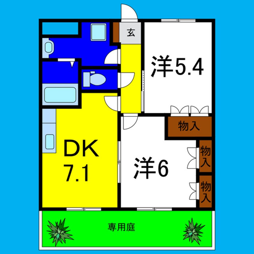 間取図 ヴューテラス藍住