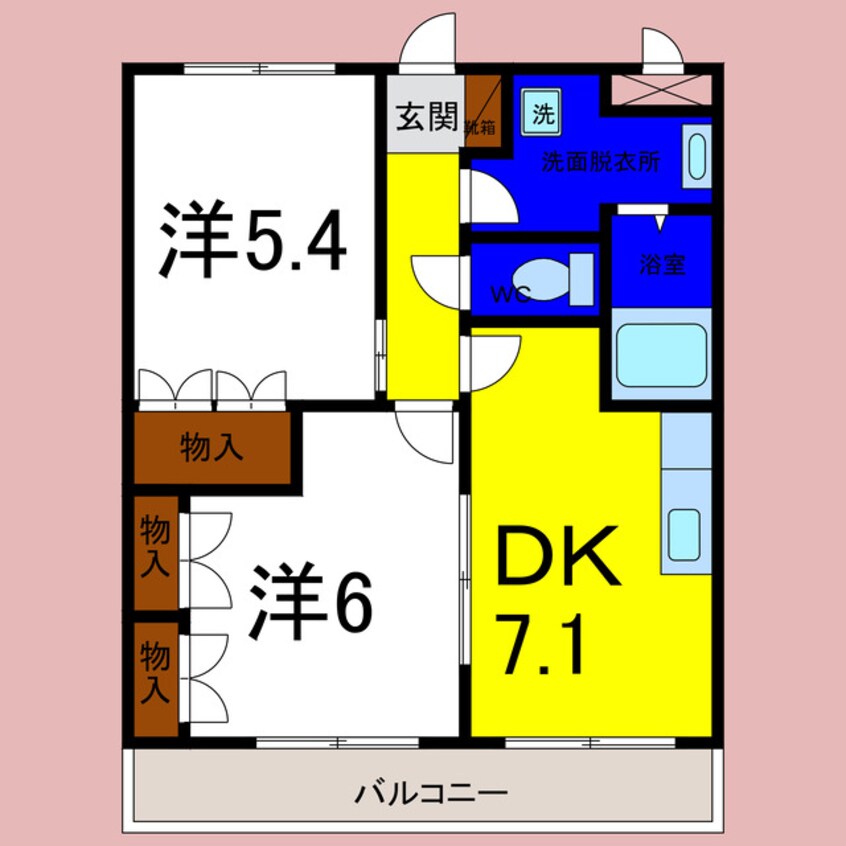 間取図 ヴューテラス藍住