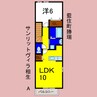 サンリットヴィラ相生Ａ 1LDKの間取り