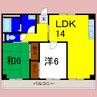 ヴィラアンソレイエ藍住 2LDKの間取り