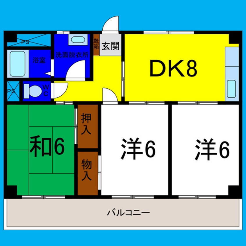 間取図 ヴィラアンソレイエ藍住