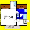 コーポミスギ 1Rの間取り