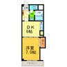 ラ・フォーレⅢ 1DKの間取り