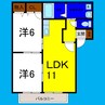 バリュージュ萌芽Ａ 2LDKの間取り