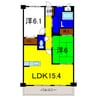 フィネス藍住 2LDKの間取り