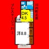 プレステージュ21Ⅰ 1DKの間取り